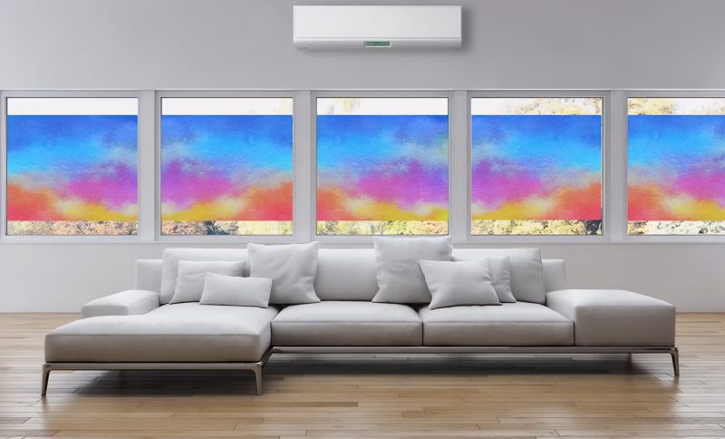 居間の窓ガラス